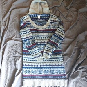 Hooded Knit Sweater Dress